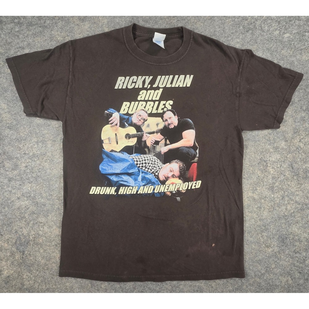 Vintage Trailer Park Boys Shirt Mens Medium Ricky Julian Bubbles Promo Y2K